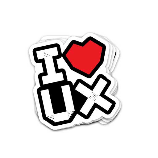 استیکر I love ux