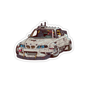 استیکر بی‌ام‌و - BMW series3 gray frogy