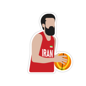 استیکر لپ تاپ تیم ملی بسکتبال ایران – محمد جمشیدی