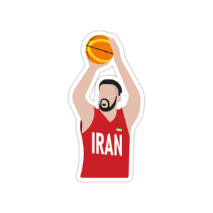 استیکر لپ تاپ تیم ملی بسکتبال ایران – محمد حسن‌زاده