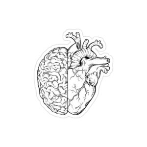 استیکر لپ تاپ استیکر لپ تاپ - قلب و مغز