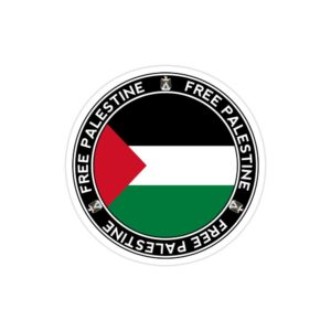 استیکر لپ تاپ جنگ - فلسطین را آزاد کنید - گرد