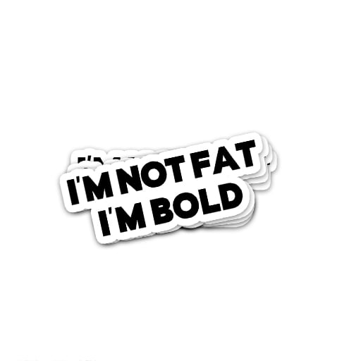 استیکر I’M NOT FAT