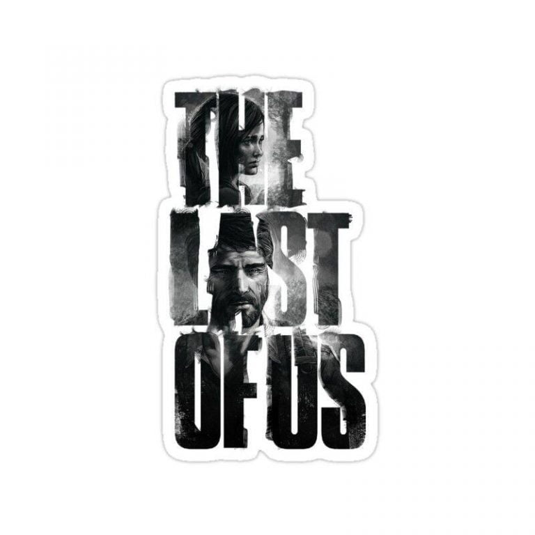 استیکر The Last of Us – تایپوگرافی سیاه سفید