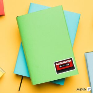 استیکر لپ تاپ کاست میکس تولد روی دفترچه