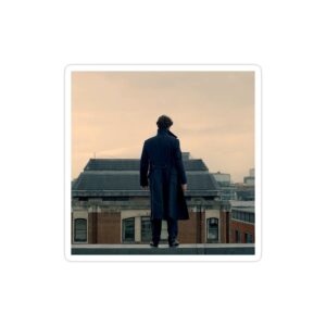 استیکر لپ تاپ شرلوک روی ساختمان