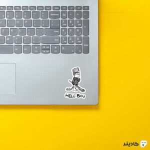استیکر لپ تاپ مجموعه سیمپسون‌ها - لیل پیپ روی لپتاپ