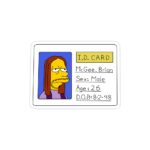 استیکر لپ تاپ مجموعه سیمپسون‌ها - کارت شناسایی
