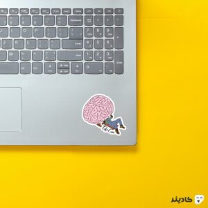 استیکر لپ تاپ استیکر لپ تاپ - تعمیر مغز روی لپتاپ