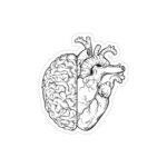 استیکر لپ تاپ استیکر لپ تاپ - قلب و مغز