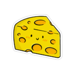 استیکر لپ تاپ - پنیر سوراخ دار