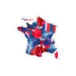 استیکر لپ تاپ فرانسه - نقشه کشور فرانسه
