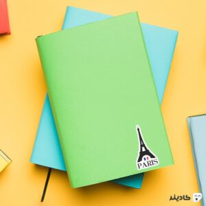 استیکر لپ تاپ فرانسه - برج ایفل و پاریس روی دفترچه