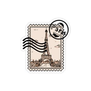 استیکر لپ تاپ فرانسه - تمبر شهر پاریس