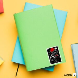 استیکر لپ تاپ شرکت Toyota - رخ تویوتا لندکروز روی دفترچه
