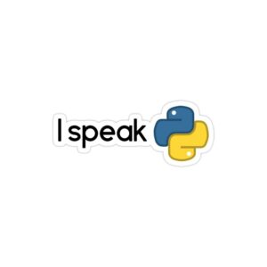 استیکر لپ تاپ برنامه نویسی - به زبان پایتون حرف بزنیم!