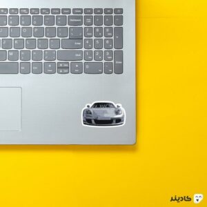 استیکر لپ تاپ شرکت porsche - پورشه Carrera GT روی لپتاپ