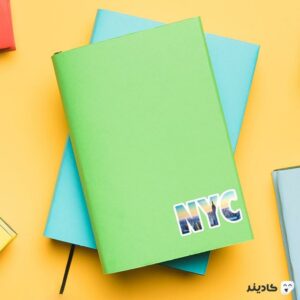 استیکر لپ تاپ کشور ایالات متحده آمریکا - شهر نیویورک روی دفترچه