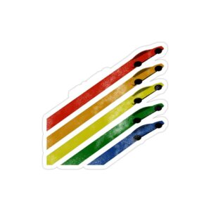 استیکر لپ تاپ شرکت تسلا - تسلا رنگین کمانی