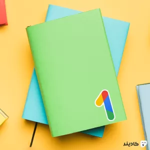 استیکر لپ تاپ شرکت گوگل - گوگل وان روی دفترچه