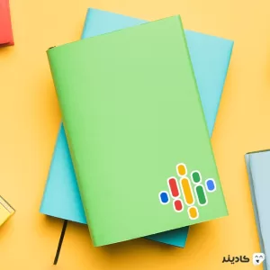 استیکر لپ تاپ شرکت گوگل - سرویس گوگل پادکست روی دفترچه