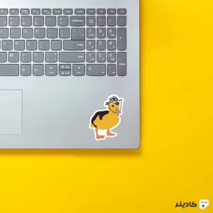 استیکر لپ تاپ استیکر لپ تاپ کول طوری - اردک بامزه روی لپتاپ