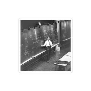 استیکر لپ تاپ ریچارد فاینمن - استاد در حال تدریس