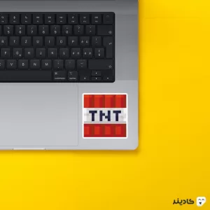 استیکر لپ تاپ ماینکرفت - TNT قرمز روی لپتاپ