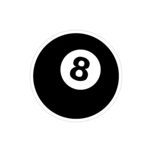 استیکر لپ تاپ سیاه و سفید - 8Ball