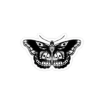 استیکر لپ تاپ سیاه و سفید - پروانه