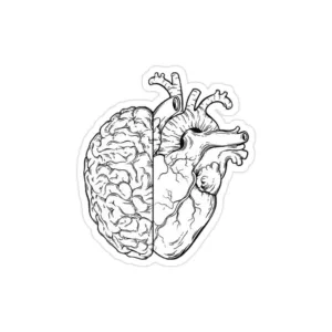 استیکر لپ تاپ سیاه و سفید - عقل و منطق