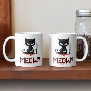 ماگ meow-ماگ سرامیکی پیشی و چاقو