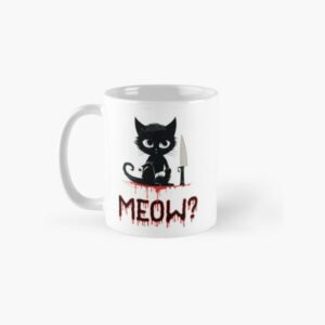 ماگ meow-ماگ سرامیکی پیشی و چاقو