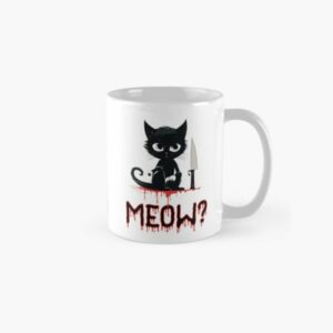 ماگ meow-ماگ سرامیکی پیشی و چاقو