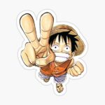 استیکر لپتاپ شخصیت لوفی one piece