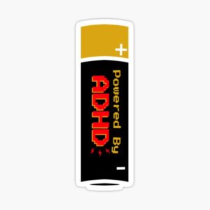 استیکر لپتاپ باطری ADHD