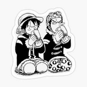 استیکر لپتاپ لوفی و یوسوپ one piece