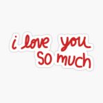 استیکر لپتاپ عاشقانه - i love you so much