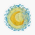 استیکر لپتاپ شب پر ستاره ونگوگ