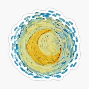 استیکر لپتاپ شب پر ستاره ونگوگ