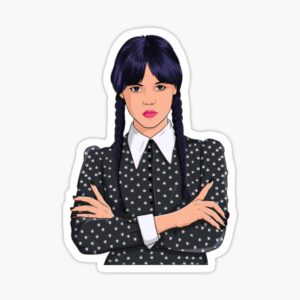 استیکر لپتاپ ونزدی - wednesday - ادامز