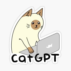 استیکر لپتاپ CatGPT