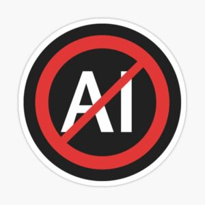 استیکر لپتاپ Anti AI