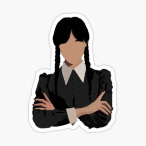 استیکر لپتاپ ونزدی - wednesday - ادامز