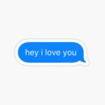 استیکر لپتاپ عاشقانه - hey i love you