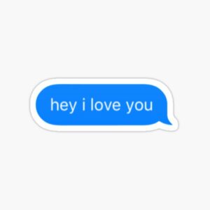 استیکر لپتاپ عاشقانه - hey i love you