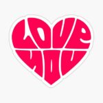استیکر لپتاپ عاشقانه - Love You