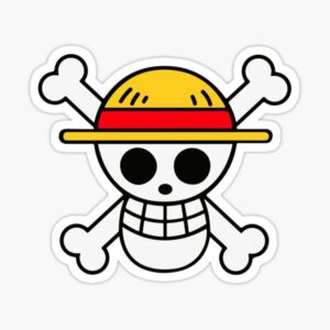 استیکر لپتاپ لوگوی one piece