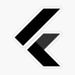 استیکر لپتاپ Black Flutter