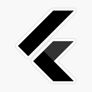استیکر لپتاپ Black Flutter
